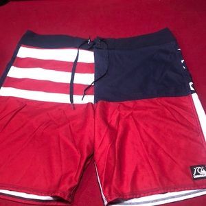 Patriotic flag swim trunks